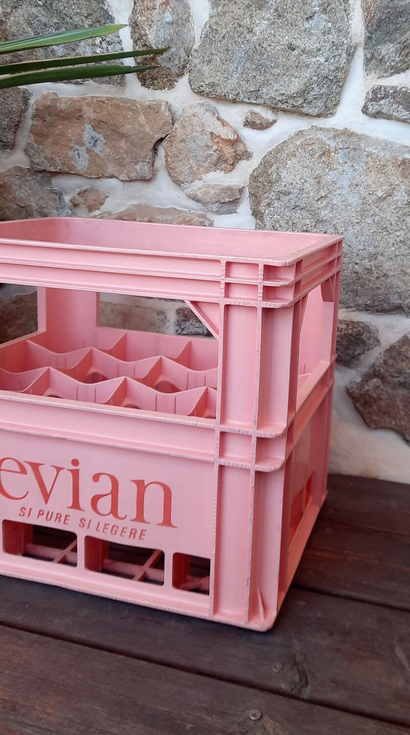 evian bottle rack