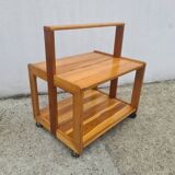 Brutalist Scandinavian Pine Serving Trolley 1960, Sweden