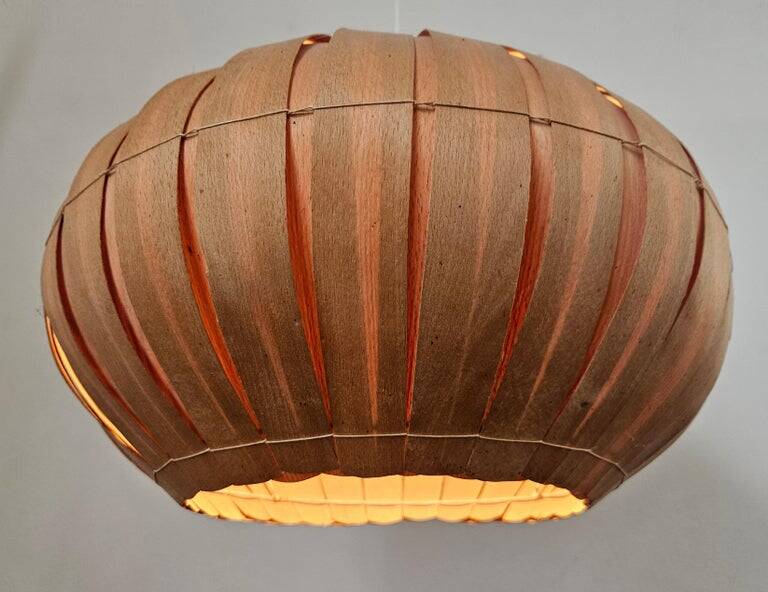 Midcentury Veneer Pendant in style of Hans-Agne Jakobsson, Denmark, 1960s