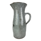 Very large enameled pitcher/vase signed.