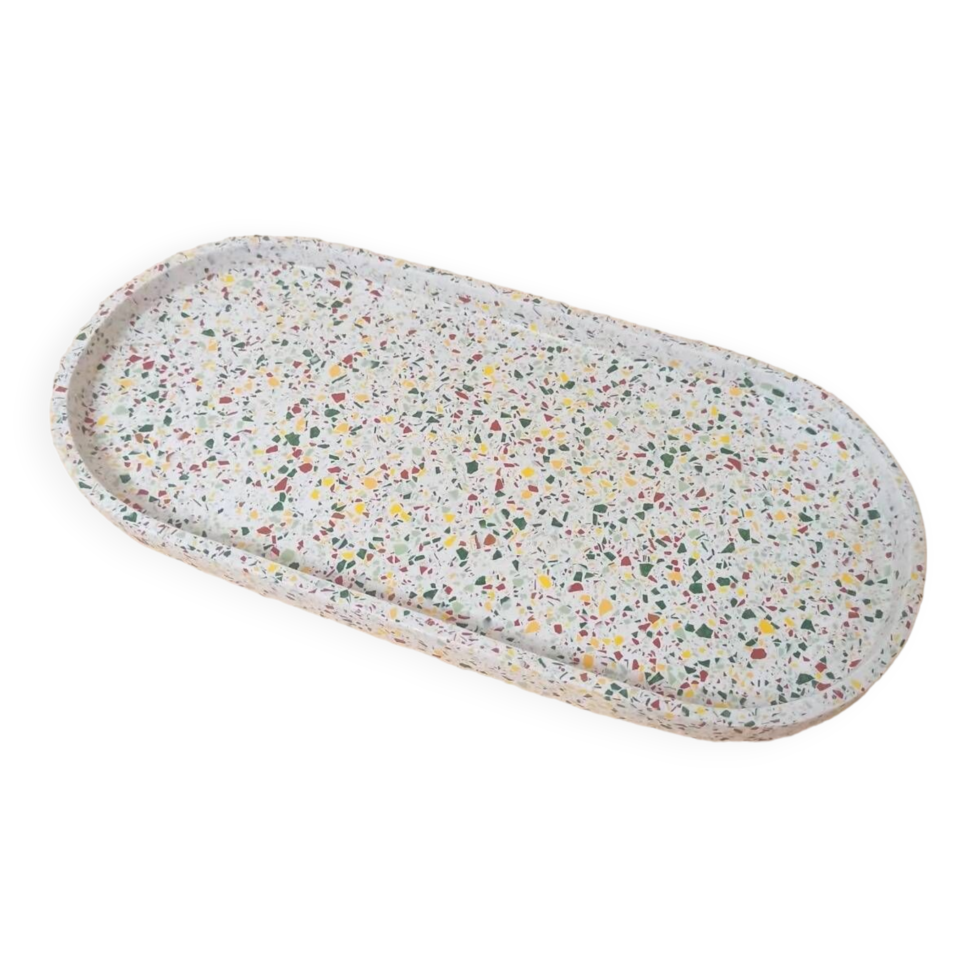 Oval tray — otone terrazzo