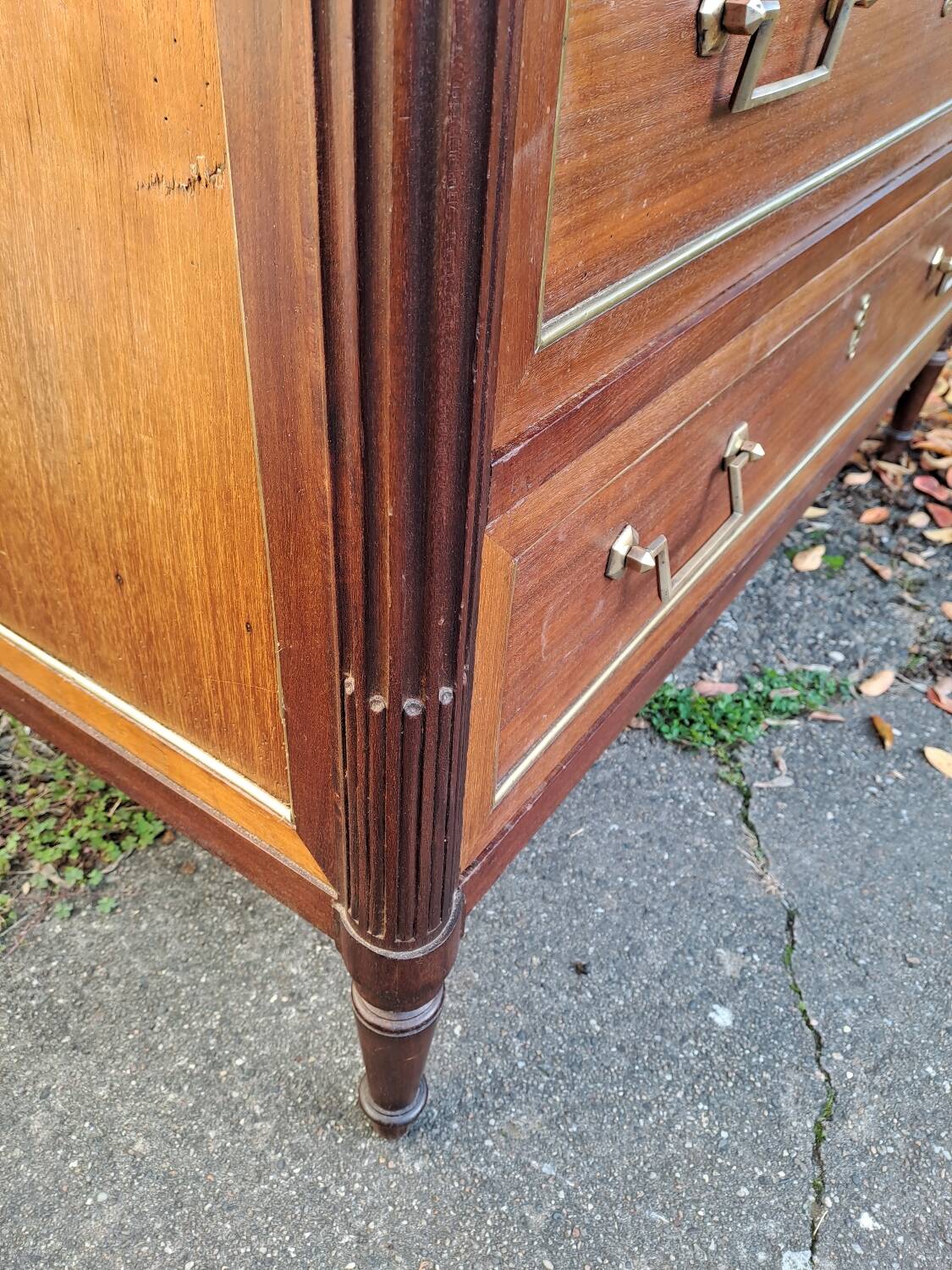 Louis XVI chest of drawers, mahogany, late 18th century, early 19th century