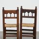 Antique Spanish Country Chairs with Woven Rush Seats