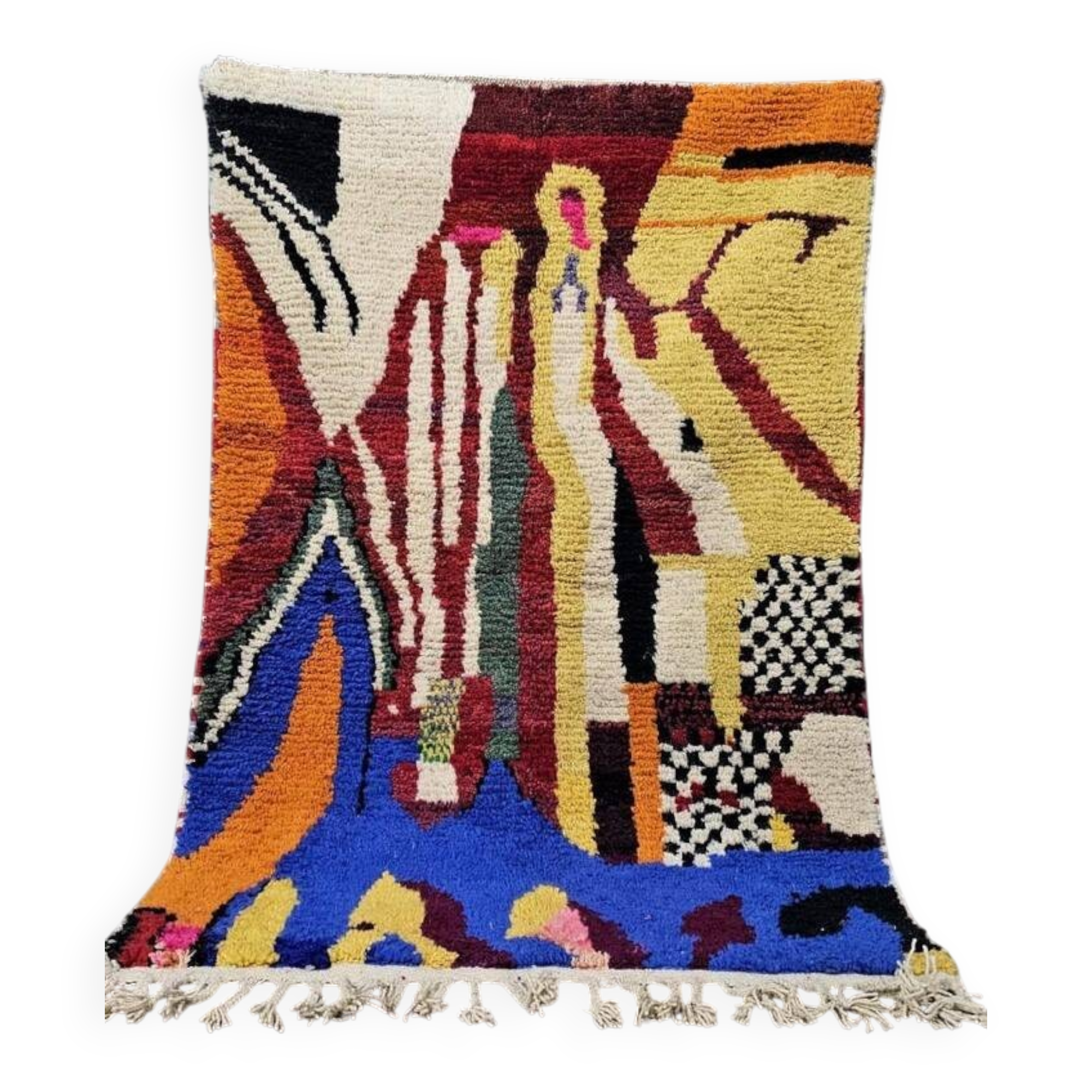 Elegant, colorful Berber rug, 150/250cm