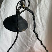 Lustre suspension, vintage, opaline, Orange Annee70