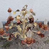 Painted metal chandelier