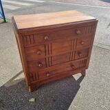 Old art deco chest of drawers with ball handle