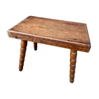 Rustic oak tabouret