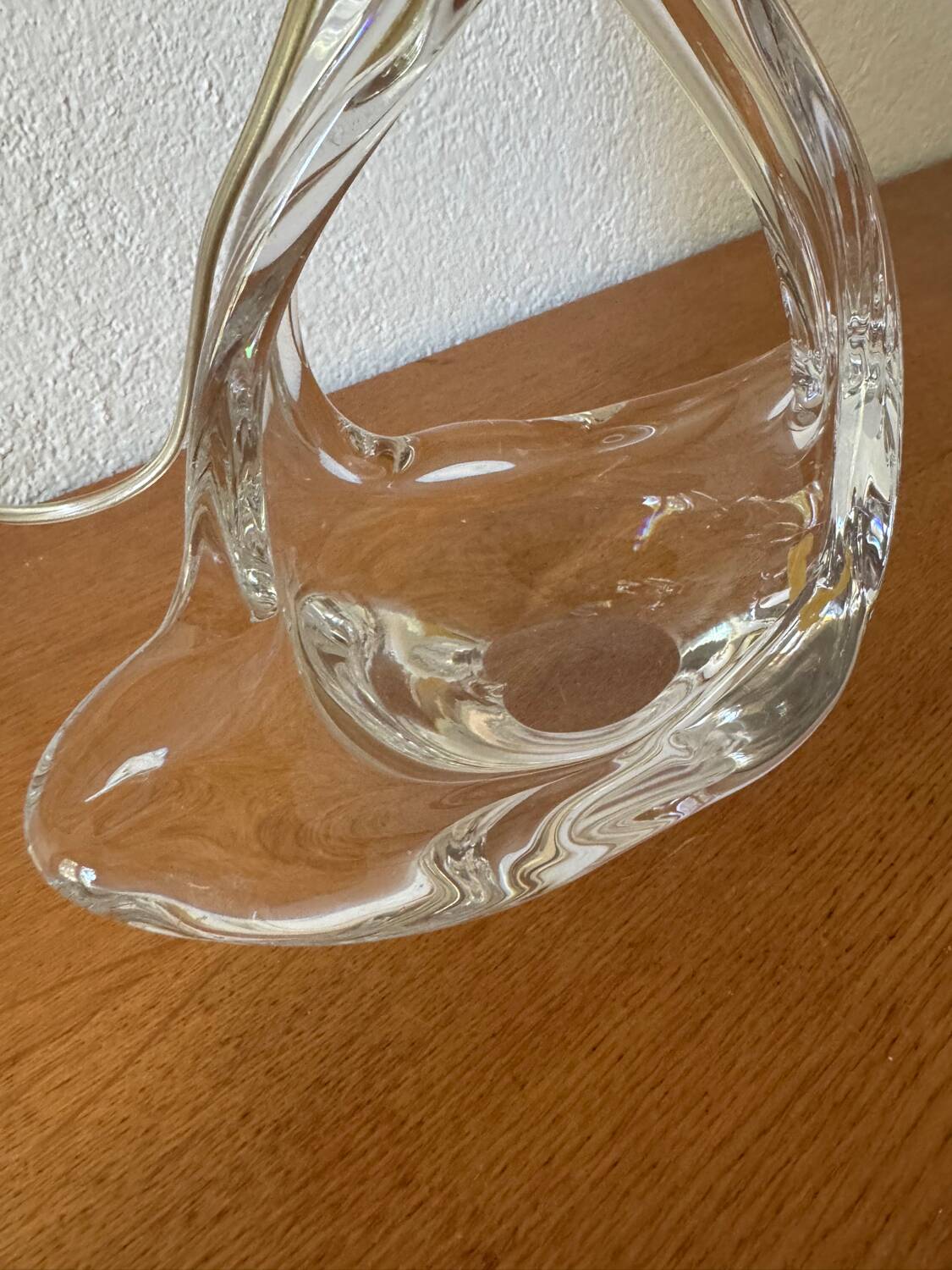 Lampe vide poche cristal années 60