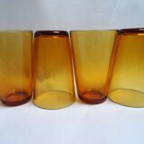 4 Vereco amber glasses