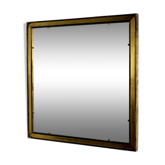 Brass square mirror, 1960s.