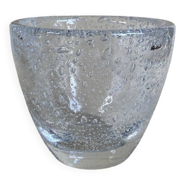 Daum Nancy France, vase bullé, vers 1930