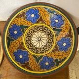 Pair of antique safi moroccan glazed terracotta dishes from the 50s