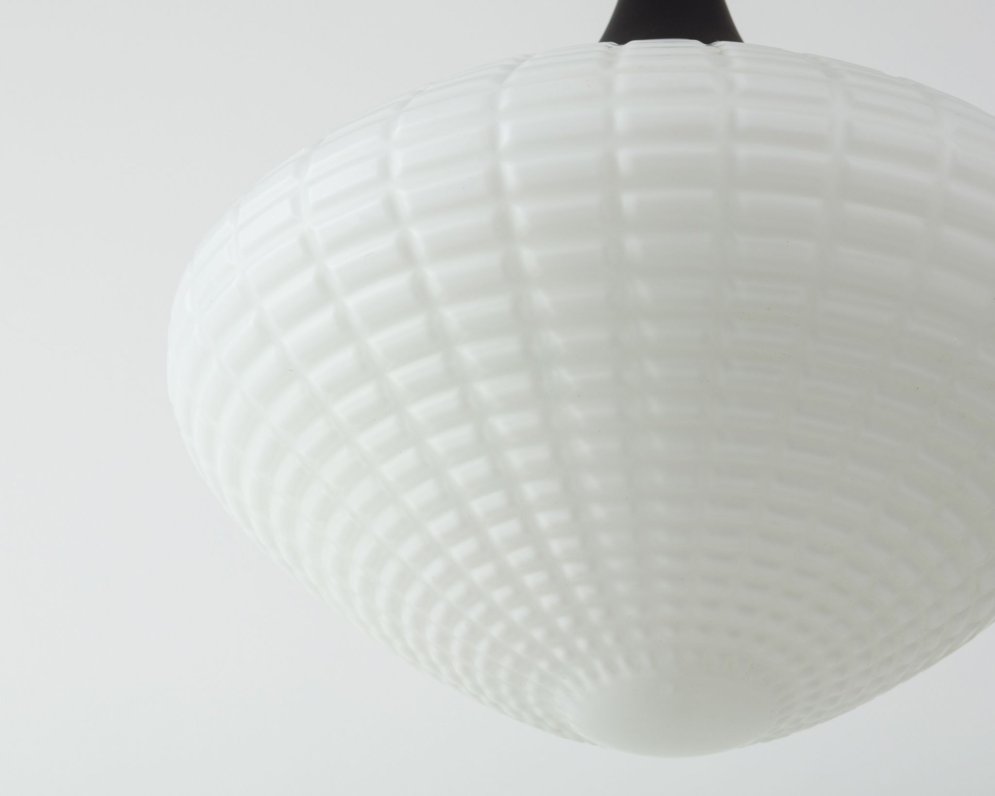 Opaline glass hanging lamp 1950