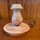 Pink marble candle holder