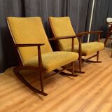 Pair of rocking chairs, designed by Georg Jensen, Kubus Møbler, Denmark, 1950s