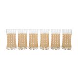 Set of six glasses, Italian design, 1960s, manufactured in Italy