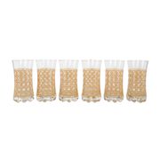 Set of six glasses, Italian design, 1960s, manufactured in Italy