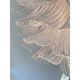 Contemporary Glass "Sella" Chandelier With Gold 24k Metal Fram