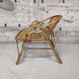 Vintage rattan armchair