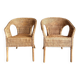 Paire de fauteuils en rotin et osier