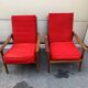 Paire de fauteuils en teck style scandinave, années 70
