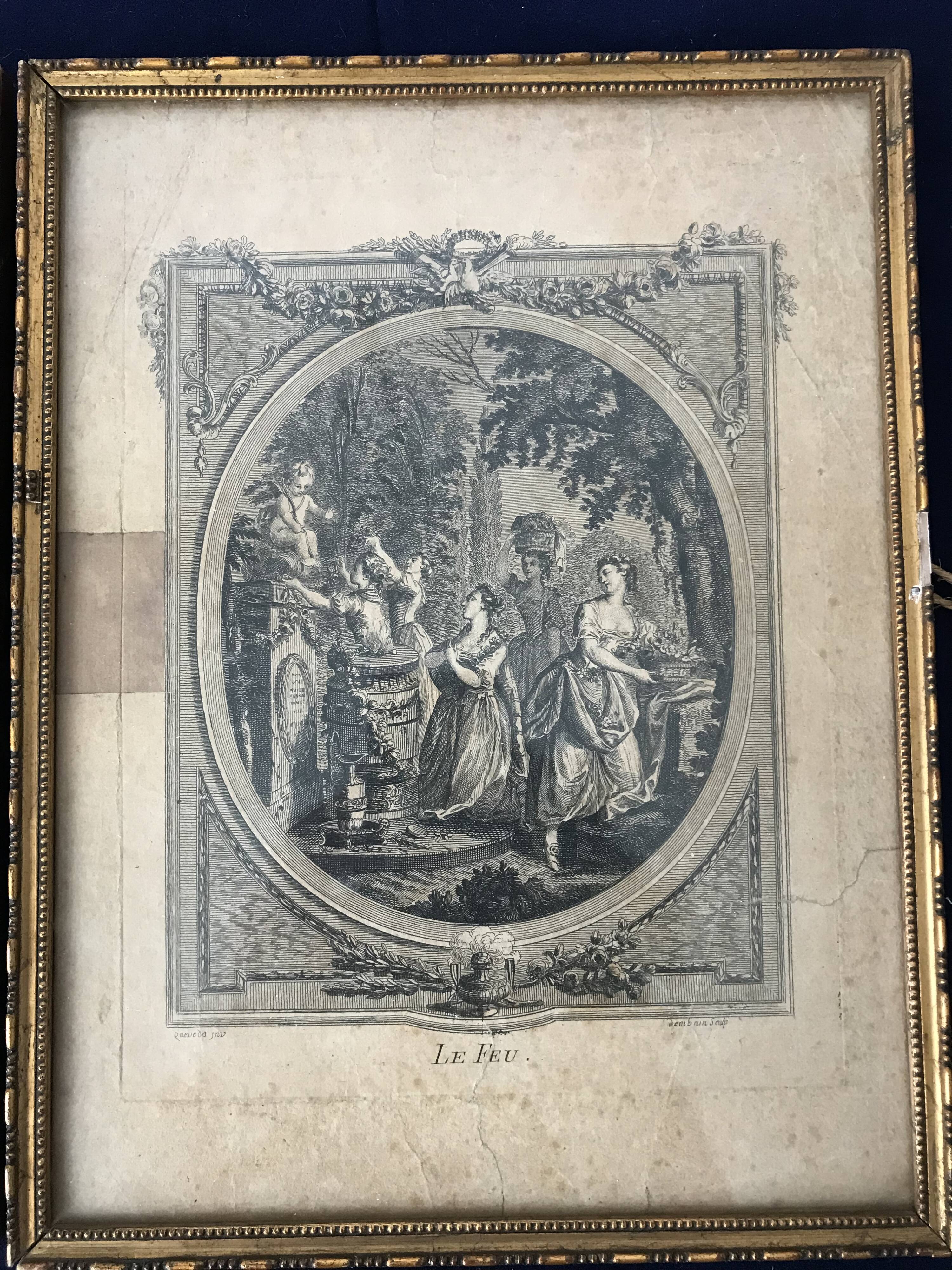 Pair of 18th century engravings by Jean Dambrun after Queverdo