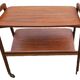 Rolling magazine rack in opal teak by Kleinmobel, 1960