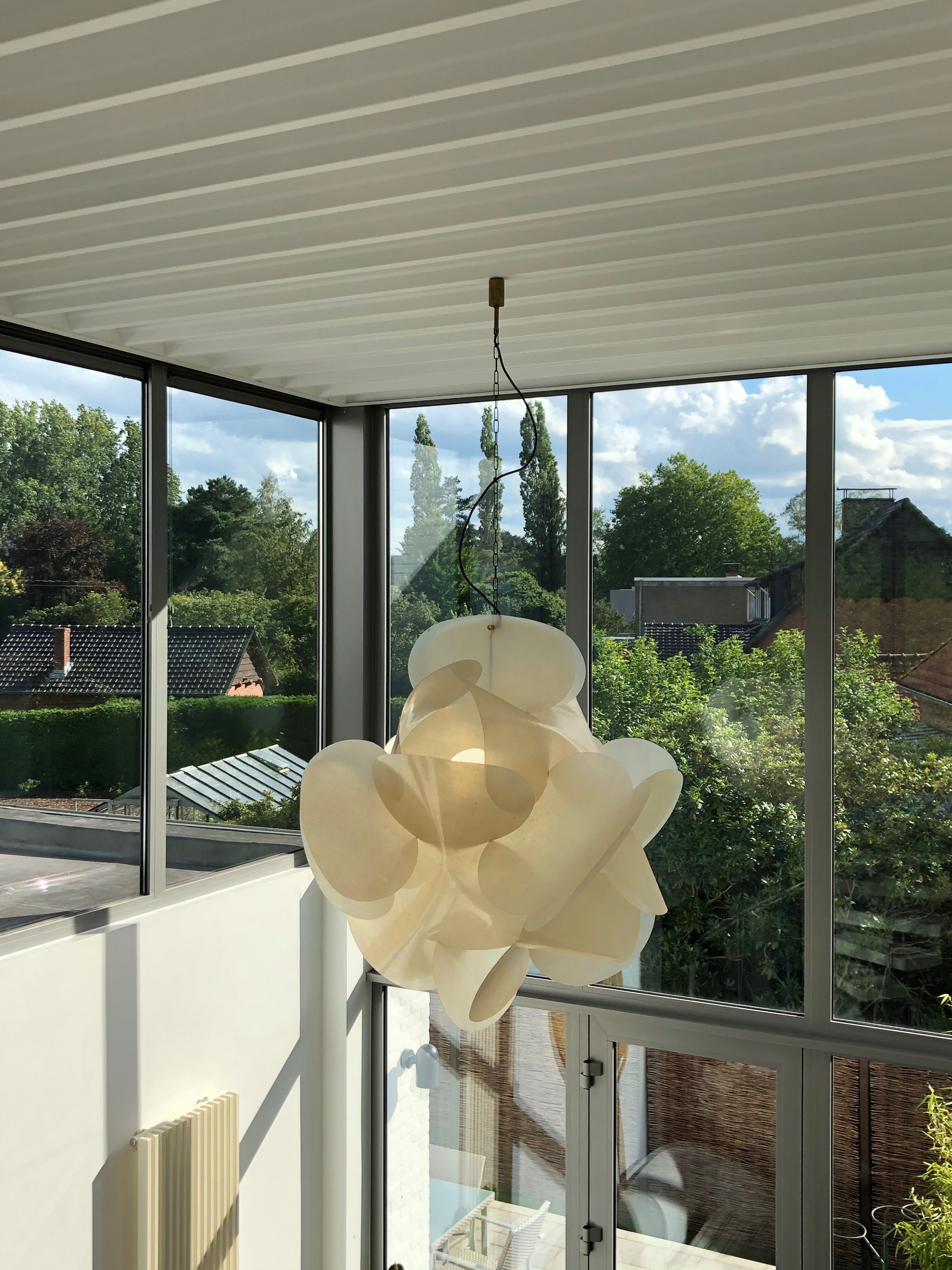 Enrico Botta Fiberglass Ceiling Lamp for Sundown, 1968