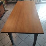Solid walnut table circa 1980 with double patina