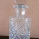 Old crystal bottle decor size with faceted cabochon early xxth