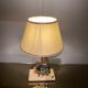 Vintage fish lamp in gold and copper metal