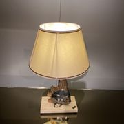 Vintage fish lamp in gold and copper metal