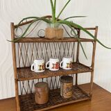 Vintage wicker wall shelf