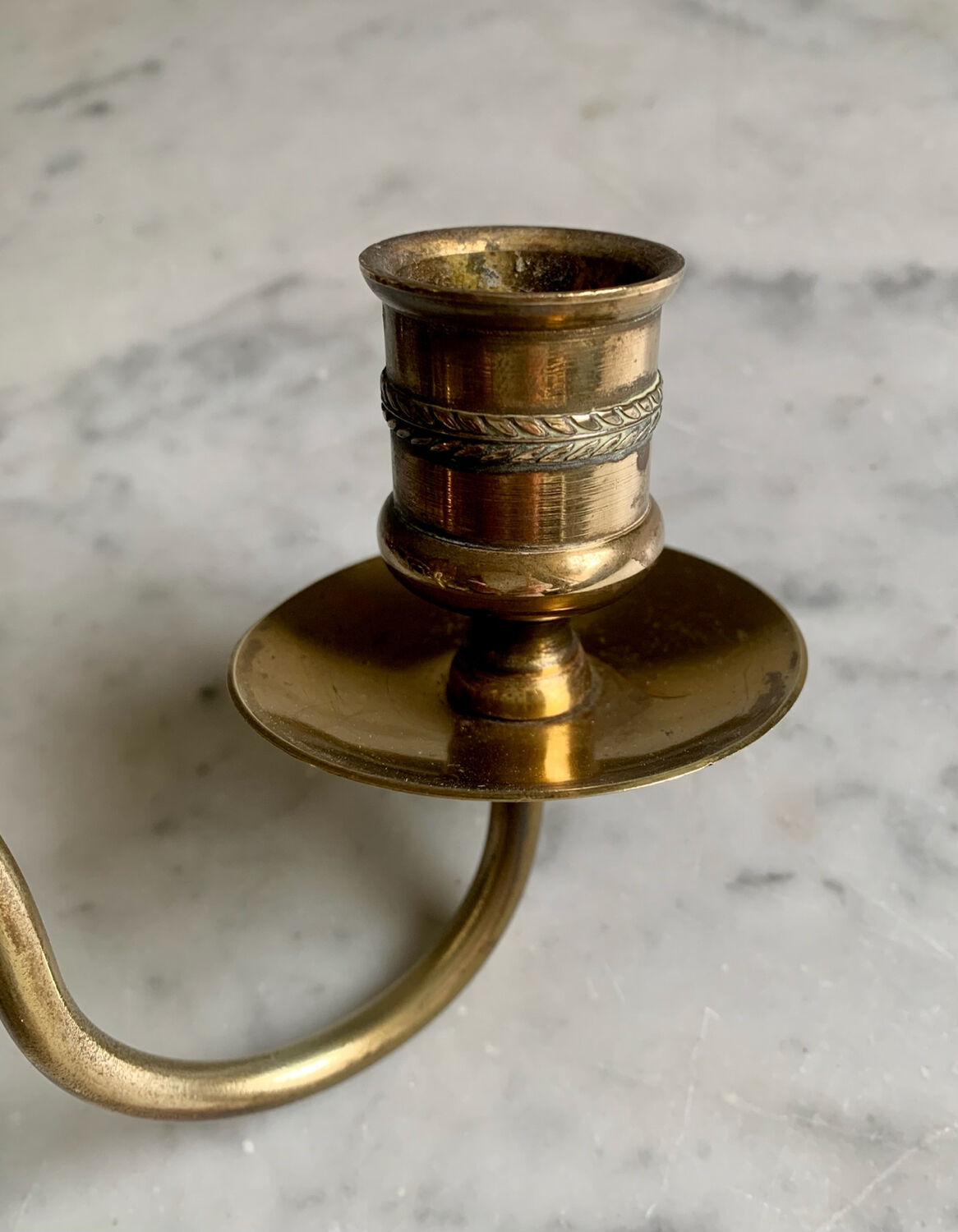 Brass wall candlesticks