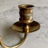 Brass wall candlesticks