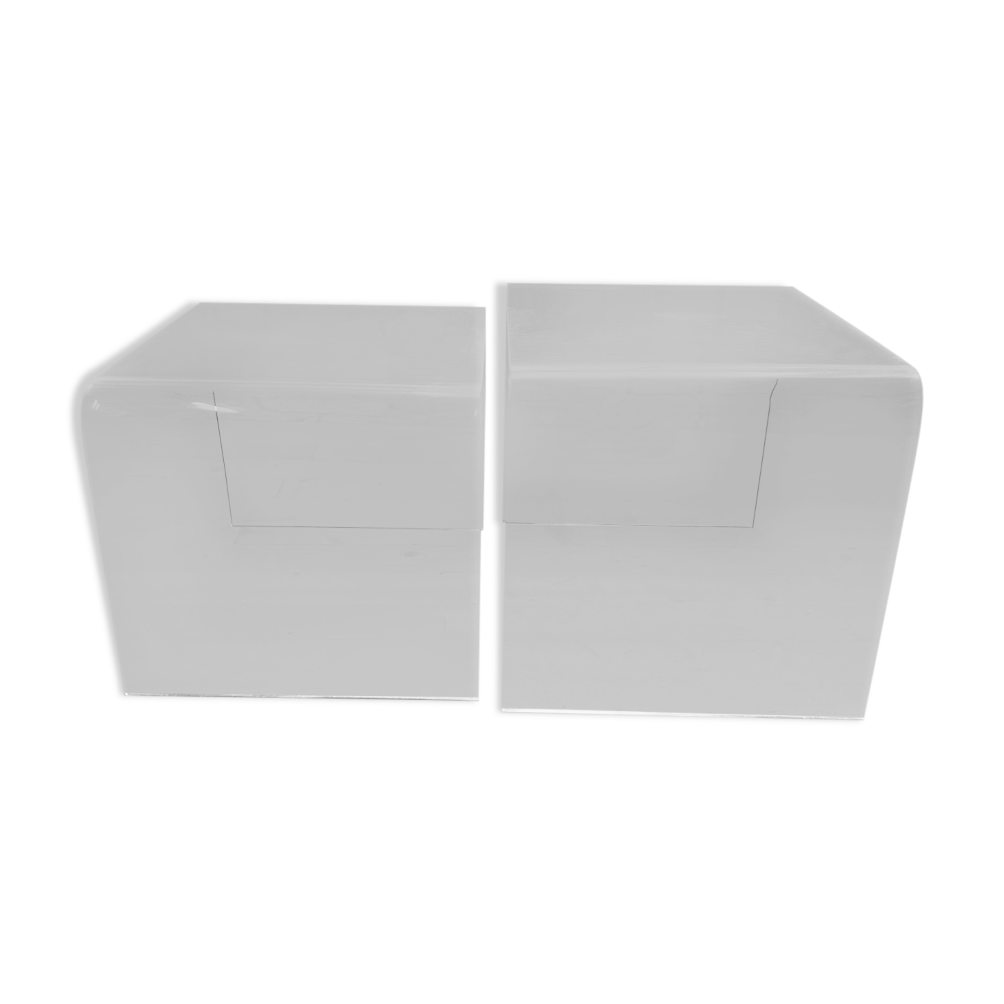 Plexisglas trundle coffee tables