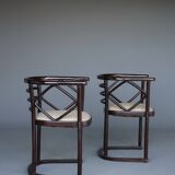 Model 728 'Fledermaus' chairs attributed to Josef Hoffmann for J & J Kohn,