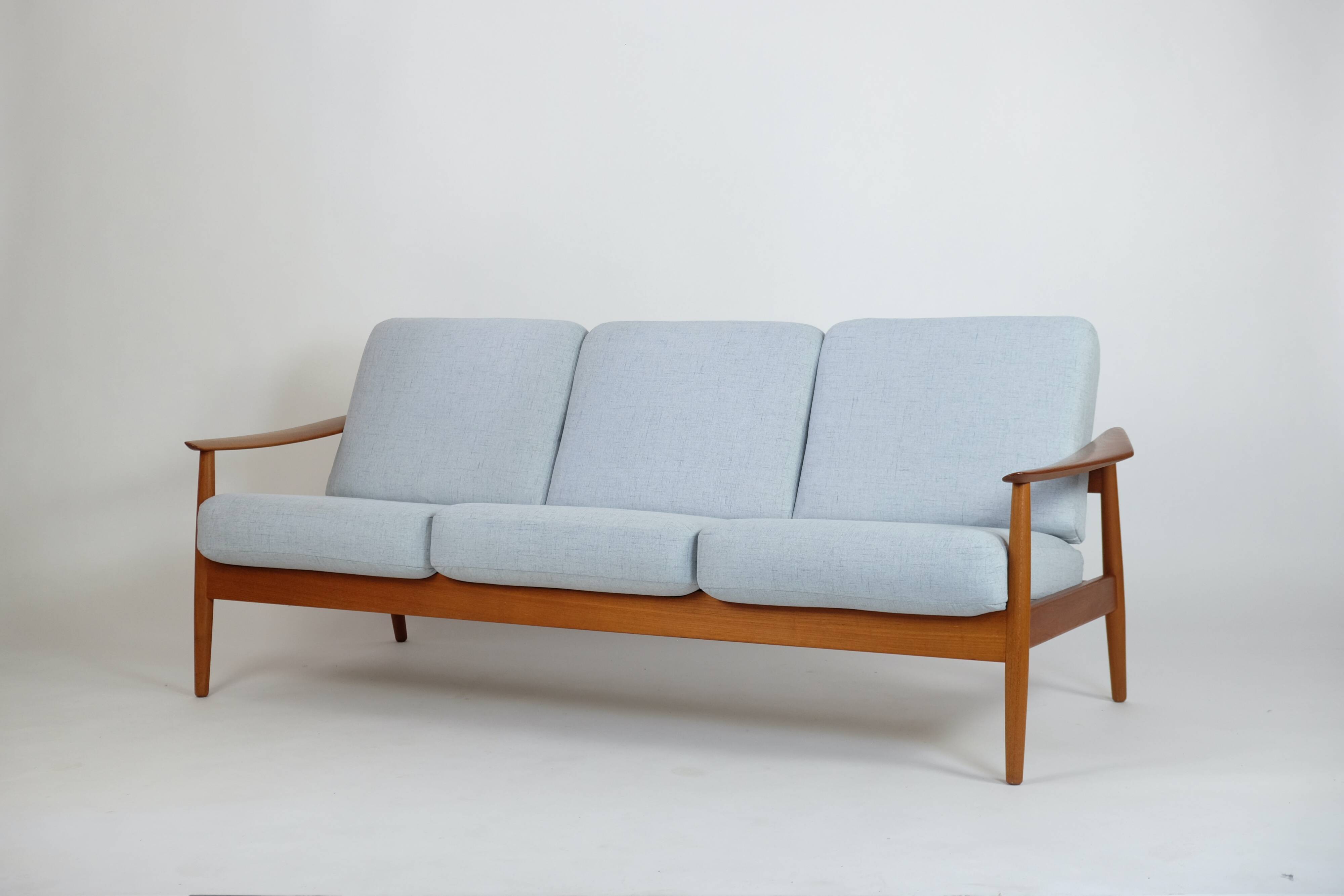 Danish Teak 3-seater Sofa by Arne Vodder 60er Vintage Mid-Century Design