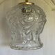 Vintage molded glass and gold metal pendant light
