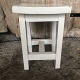 Tabouret de Traite Bois Blanc Vintage