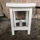 Vintage White Wood Milking Stool