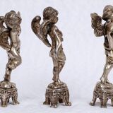 Set of three musician cherubs in cast lead - period: 20th century