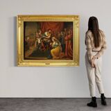 French painting of the 19th century: Solomon and the Queen of Sheba