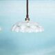 70s space age glass pendant, vintage glass pendant from Sweden.