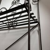 Wrought iron shelf in a revisited baker's style