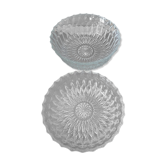 Vintage glass salad bowls