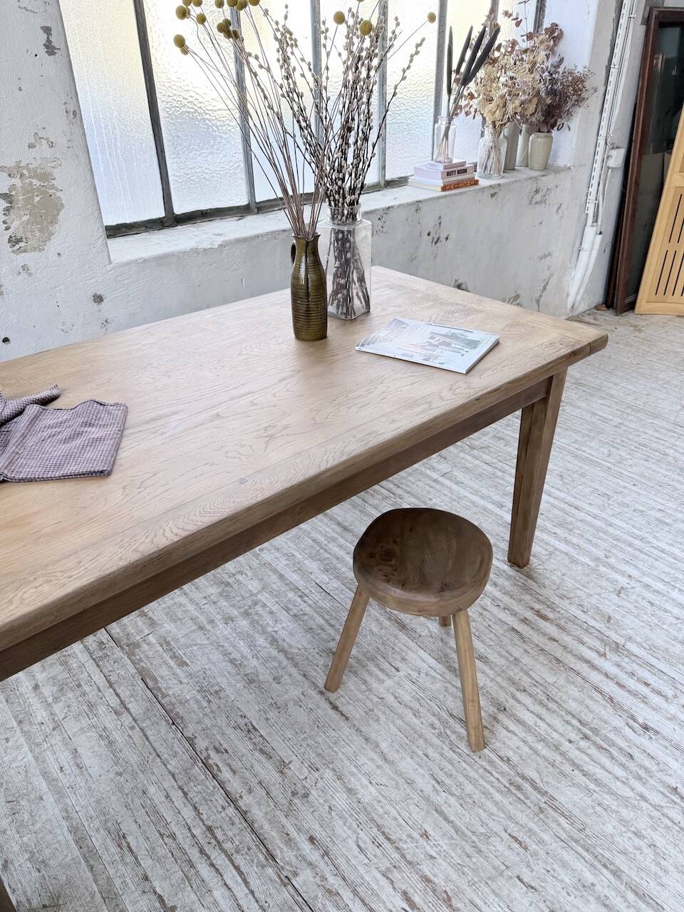 Oak farmhouse table 180cm