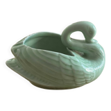 Almond green ceramic swan