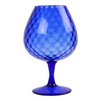 Cobalt blue vase brandy cognac glass xl empoli 28cm